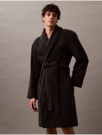 Bata-Calvin-Klein-Cotton-Terry-Hombre-Negro