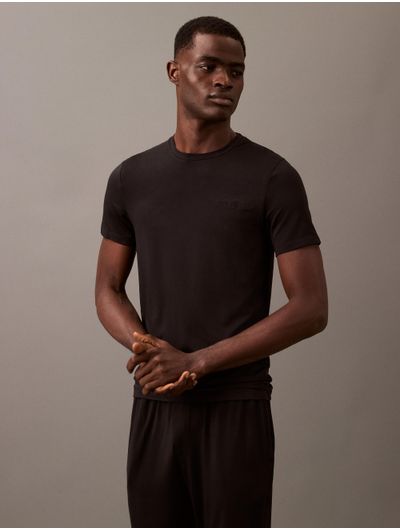 Playera-Calvin-Klein-de-Pijama-Logo-Hombre-Negro