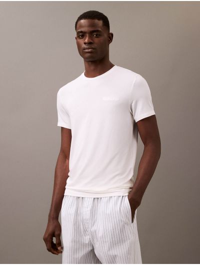 Playera-Calvin-Klein-de-Pijama-Logo-Hombre-Blanco
