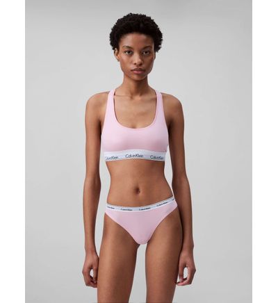 Tanga Calvin Klein Icon Logo Mujer Rosa Tangas Calvin Klein