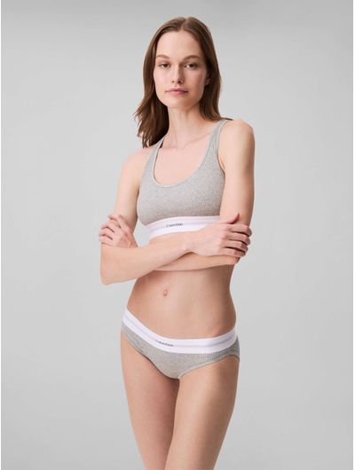 Bikini-Calvin-Klein-Cotton-Modal-Stretch-Rib-Mujer-Gris
