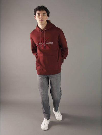 Sudadera-Calvin-Klein-con-Monologo-Hombre-Rojo