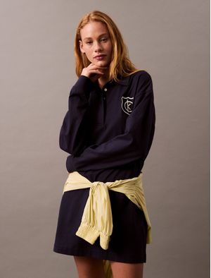 Vestido-Calvin-Klein-Mini-Polo-Rugby-Mujer-Azul