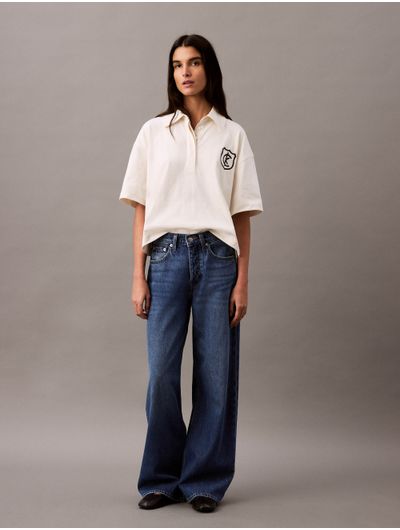 Polo-Calvin-Klein-Mujer-Rugby-Mujer-Blanco