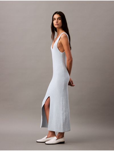 Vestido-Calvin-Klein-Tejido-Mujer-Azul