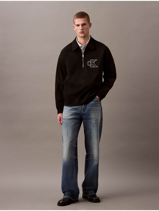 Sudadera-Calvin-Klein-Polo-Monograma-Hombre-Negro