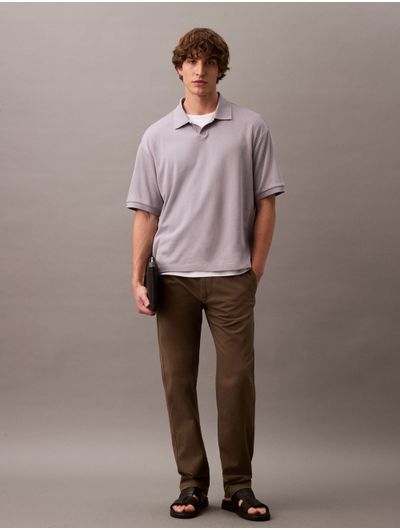 Polo-Calvin-Klein-Acanalado-Hombre-Gris