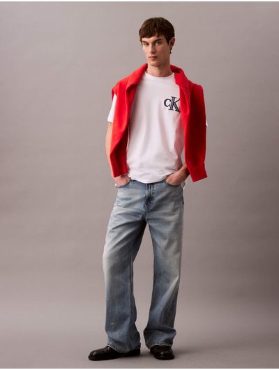 Playera-Calvin-Klein-Relaxed-Monograma-Hombre-Blanco