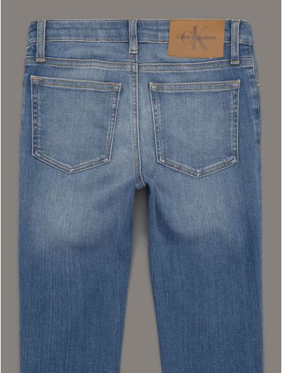 Jeans-Calvin-Klein-con-Logotipo-Niña-Azul