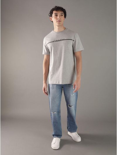 Playera-Calvin-Klein-con-Logo-Hombre-Gris
