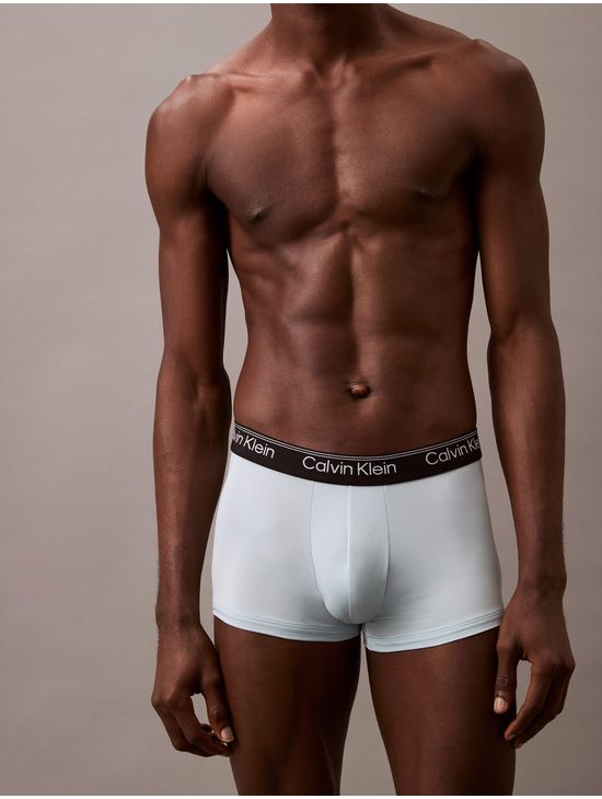 Trunks-Calvin-Klein-Micro-Stretch-Low-Rise-Pack-de-3-Hombre-Azul