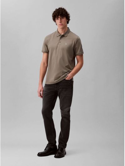 Polo-Calvin-Klein-Monograma-Hombre-Cafe