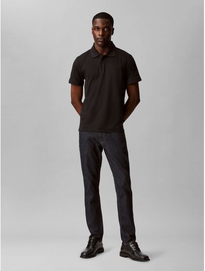 Polo-Calvin-Klein-Micro-Logo-Hombre-Negro