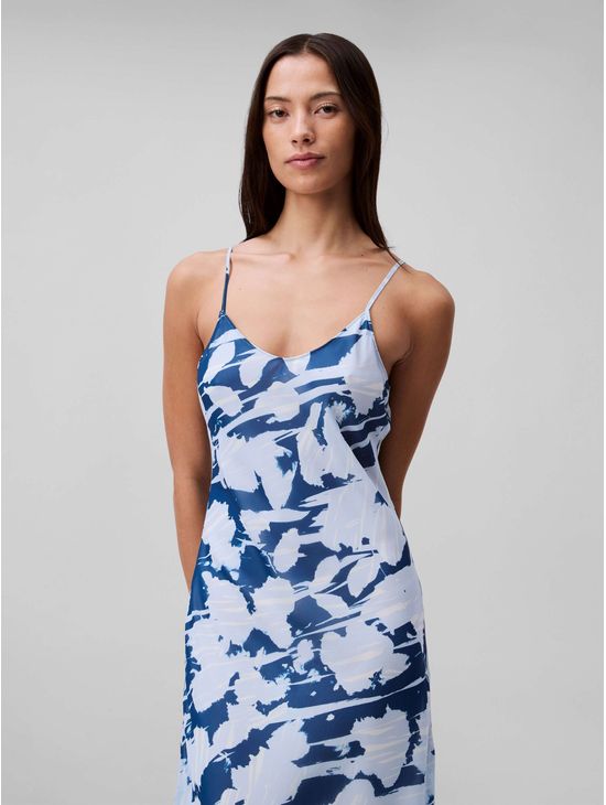 Vestido-Calvin-Klein-Estampado-Mujer-Azul