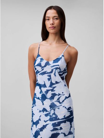 Vestido-Calvin-Klein-Estampado-Mujer-Azul