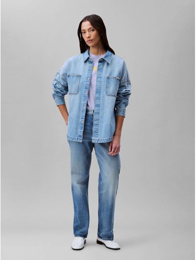 Camisa-Calvin-Klein-Denim-Oversized-Mujer-Azul