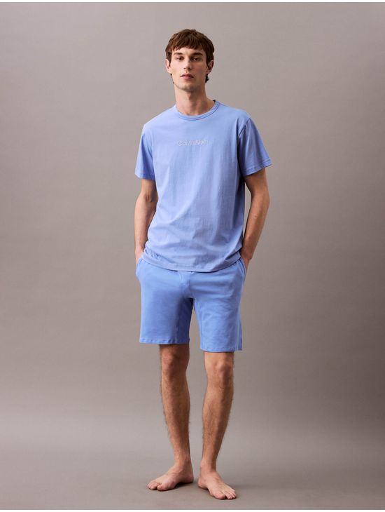Playera-Calvin-Klein-de-Pijama-Logo-Hombre-Azul