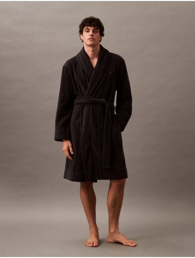 Bata-Calvin-Klein-Cotton-Terry-Hombre-Negro