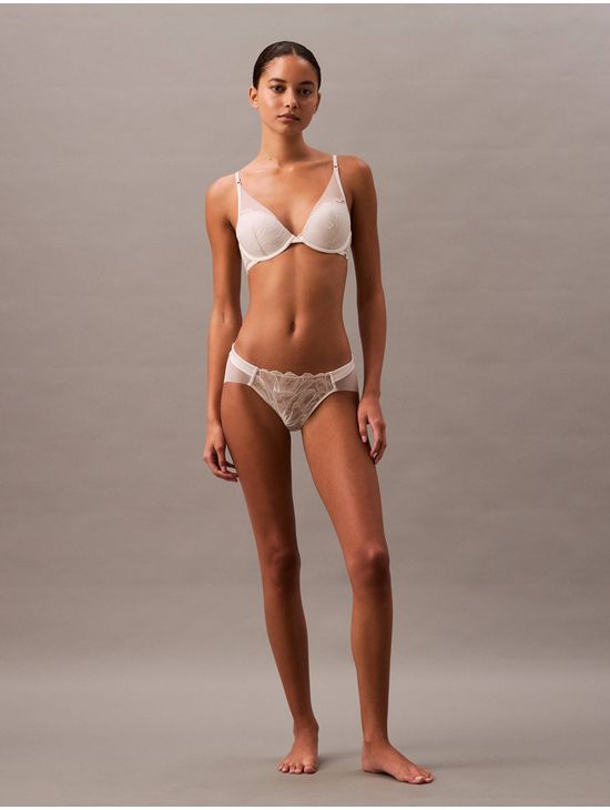 Bikini-Calvin-Klein-Black-Floral-Lace-Mujer-Beige
