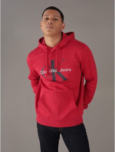 Sudadera-Calvin-Klein-con-Monologo-Estampado-Hombre-Rojo