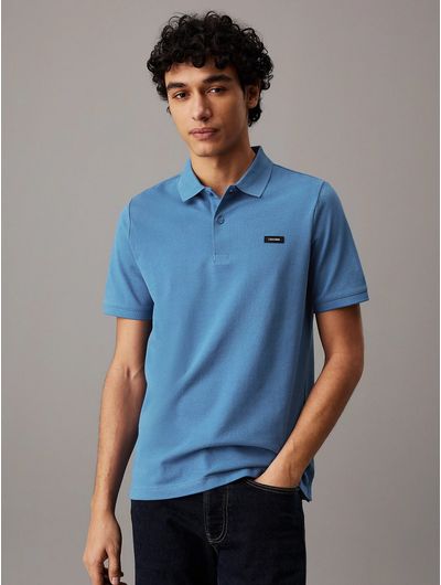 Polo-Calvin-Klein-Logo-Hombre-Azul