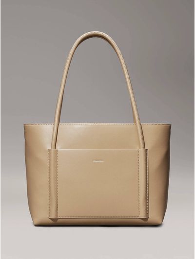 Bolsa-Tote-Calvin-Klein-con-Logo-Mujer-Cafe