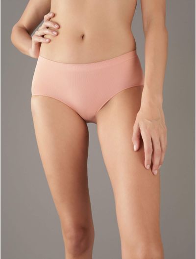 Boyshort-Calvin-Klein-Logo-Tonal-Mujer-Beige