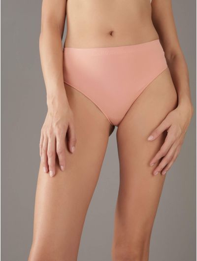 Tanga-Calvin-Klein-Logo-Mujer-Beige