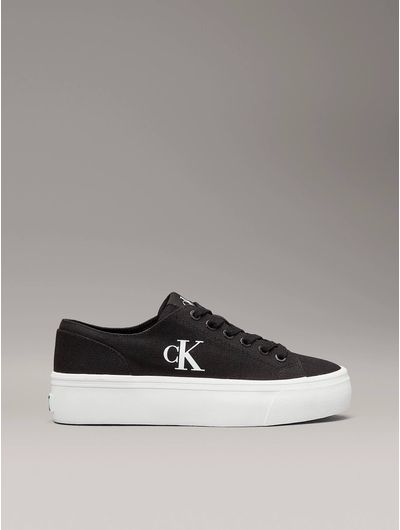 Tenis-Calvin-Klein-Monograma-Plataforma-Mujer-Negro
