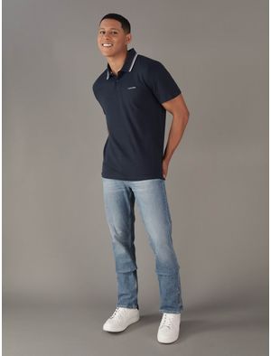 Polo-Calvin-Klein-Liquid-Touch-con-Logotipo-Bordado-Hombre-Azul
