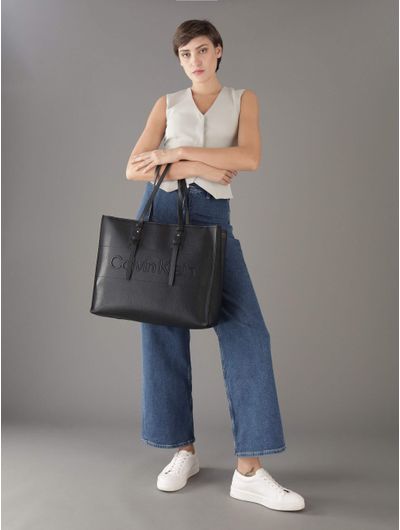 Bolsa-Tote-Calvin-Klein-con-Logo-Mujer-Negro
