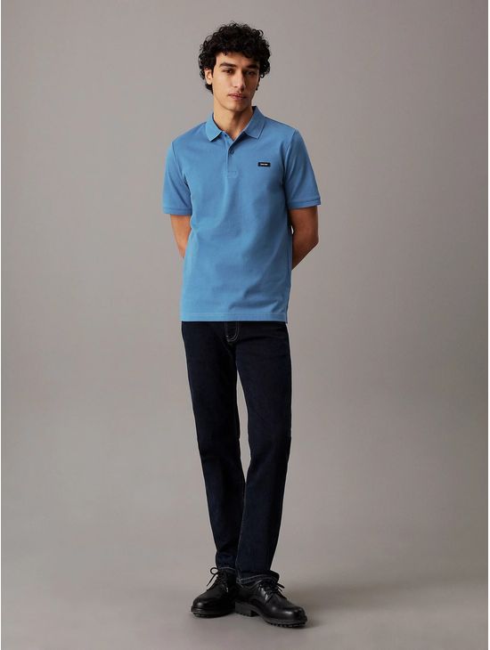 Polo-Calvin-Klein-Logo-Hombre-Azul