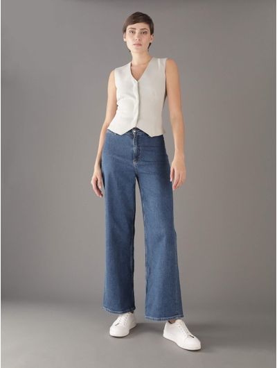 Chaleco-Calvin-Klein-con-Logo-en-Placa-Metalica-Mujer-Gris