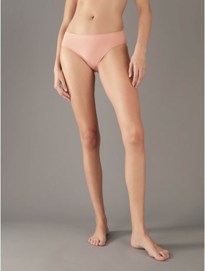 Bikini-Calvin-Klein-Logo-Tonal-Mujer-Beige