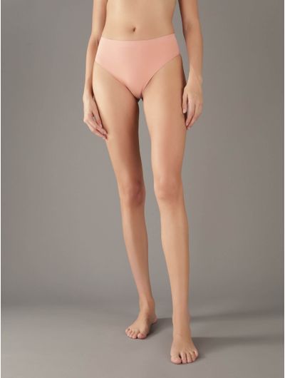 Tanga-Calvin-Klein-Logo-Mujer-Beige