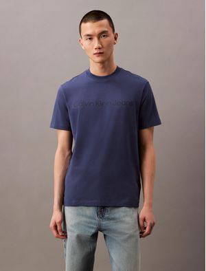 Playera-Calvin-Klein-Logo-Hombre-Azul