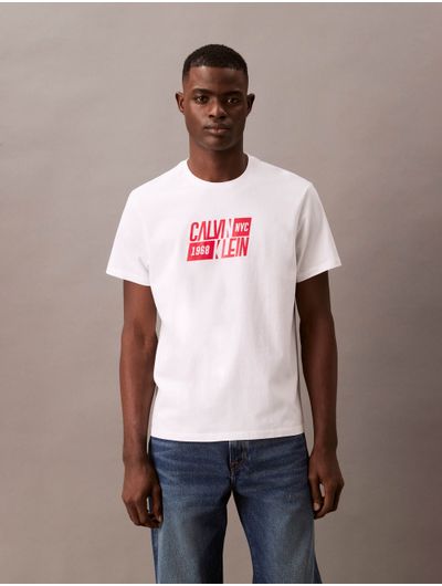 Playera-Calvin-Klein-Logo-Sport-Hombre-Blanco