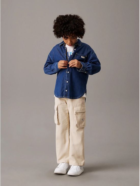 Playera-Calvin-Klein-Logo-Niño-Blanco