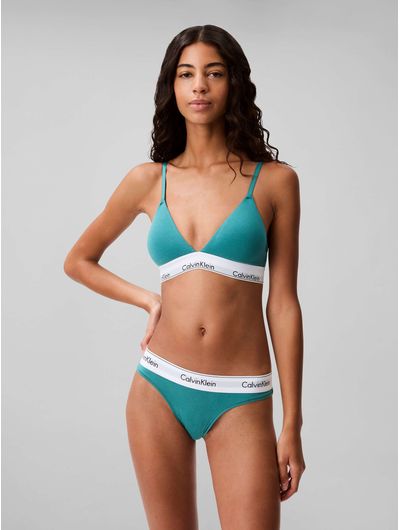Tanga-Calvin-Klein-Icon-Cotton-Modal-Mujer-Verde