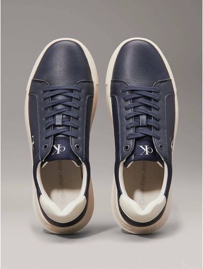 Tenis-Calvin-Klein-de-Piel-Monograma-Hombre-Azul