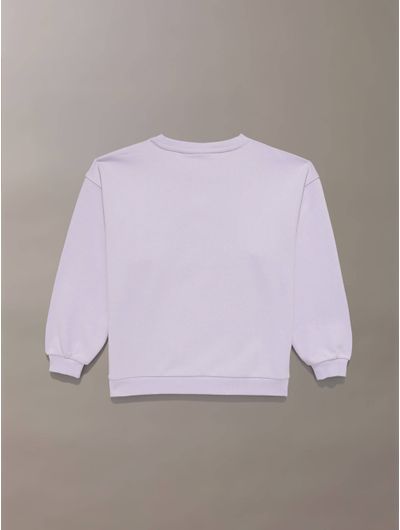 Sudadera-Calvin-Klein-con-Monograma-Estampado-Niña-Morado