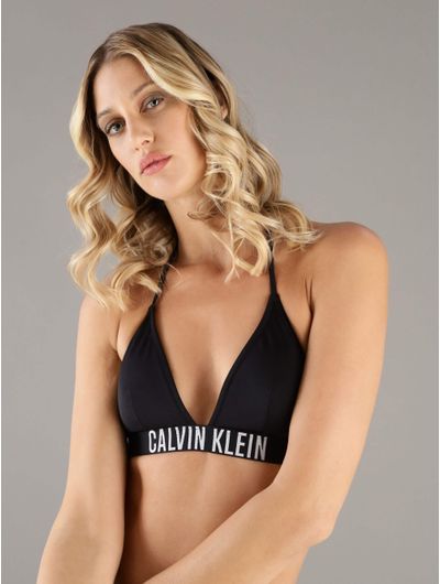 Top-Calvin-Klein-Intense-Power-de-Traje-de-Baño-Mujer-Negro