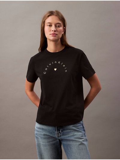 Playera-Calvin-Klein-Diseño-Estampado-Mujer-Negro