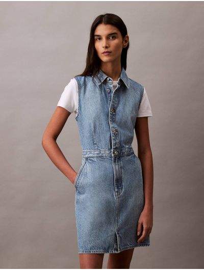 Vestido-Calvin-Klein-Denim-Trucker-Mujer-Azul