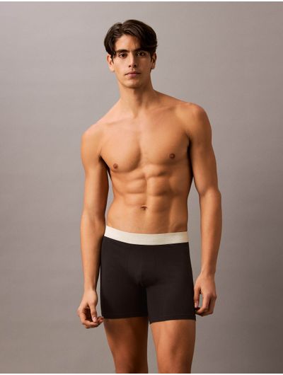 Boxers-Calvin-Klein-Brief-Cotton-Stretch-Pack-de-3-Hombre-Negro