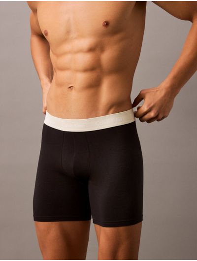Boxers-Calvin-Klein-Brief-Cotton-Stretch-Pack-de-3-Hombre-Negro