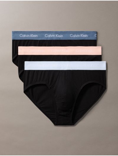 Briefs-Calvin-Klein-Cotton-Stretch-Pack-de-3-Hombre-Negro
