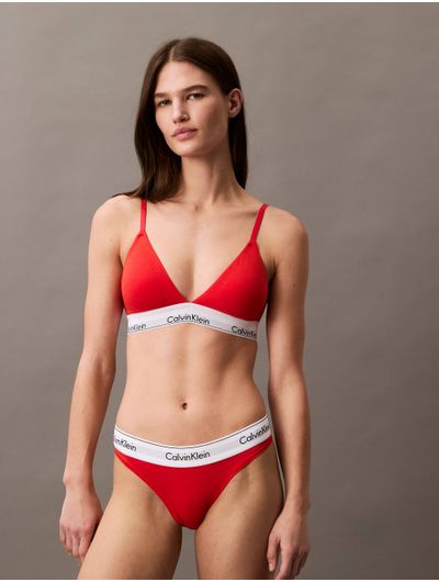 Tanga-Calvin-Klein-Icon-Cotton-Modal-Mujer-Rojo