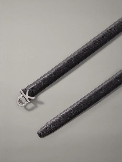 Cinturon-Calvin-Klein-Delgado-Monograma-Mujer-Negro