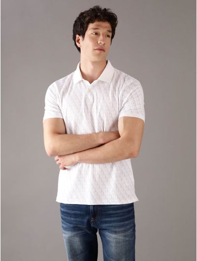 Polo-Calvin-Klein-Monograma-Hombre-Blanco
